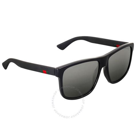 Gucci Grey Square Men's Sunglasses GG0010S 001 